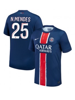 Paris Saint-Germain Nuno Mendes #25 Replika Hemmakläder 2024-25 Kortärmad